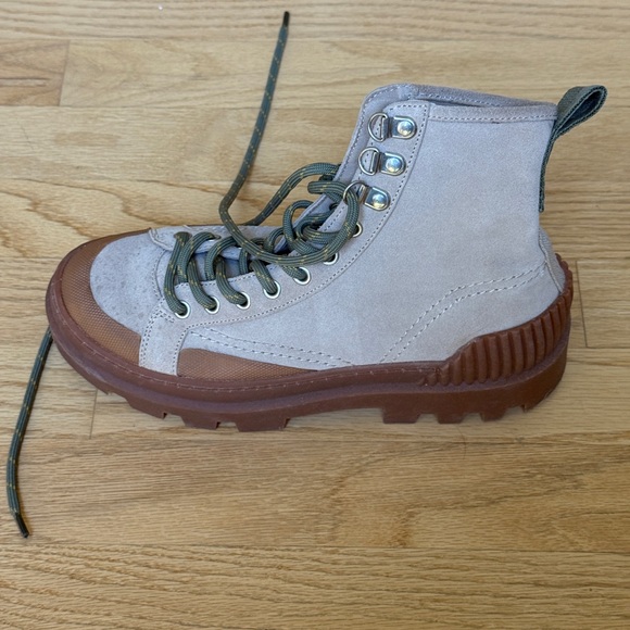 Zara green and Brown Combat Boots - Picture 2 of 4